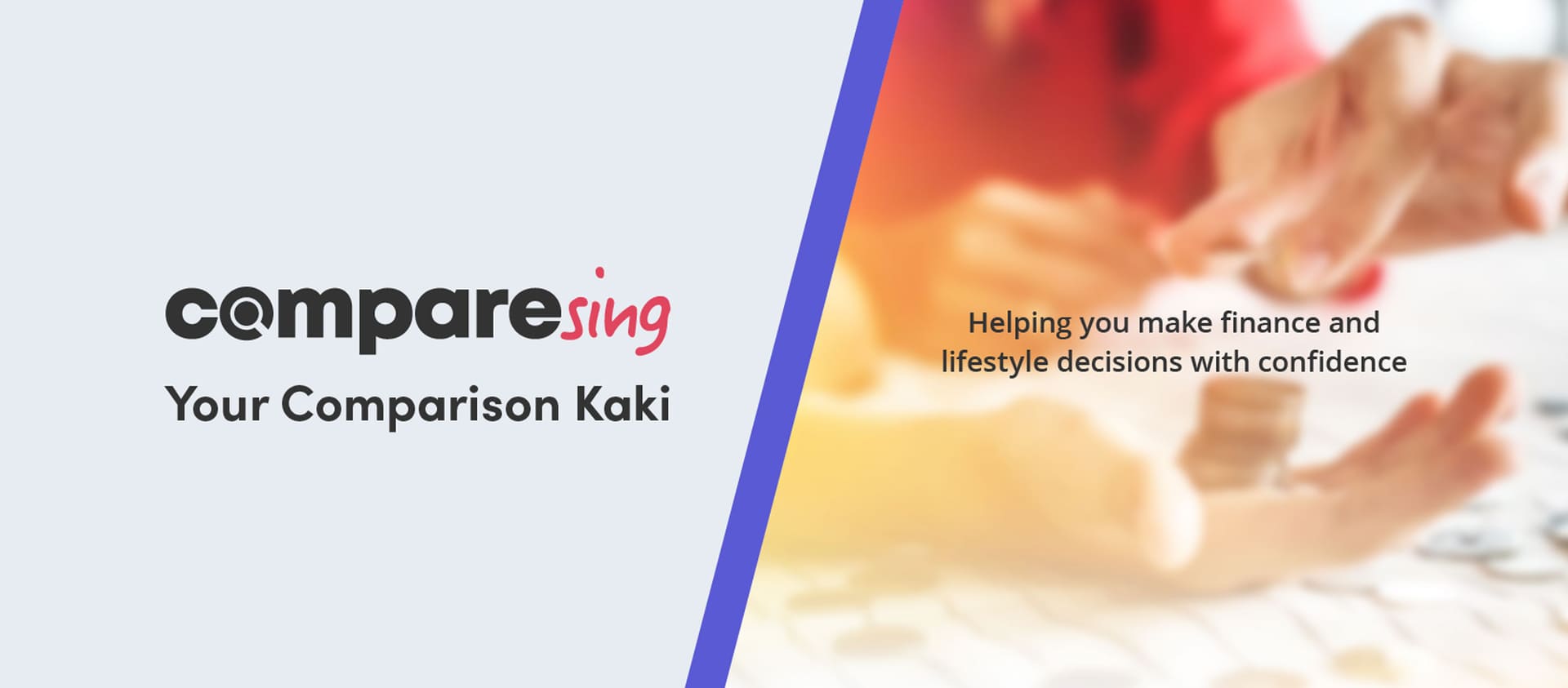 CompareSing banner: “Helping you make finance and lifestyle decisions with confidence”