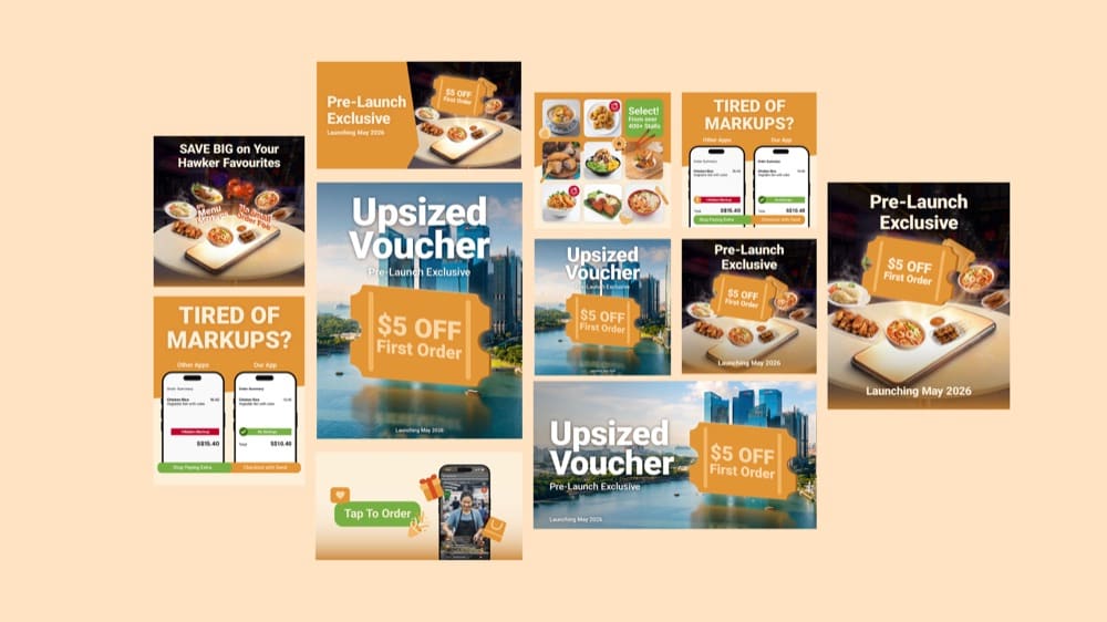 Social ad set for the Send pre-launch voucher campaign