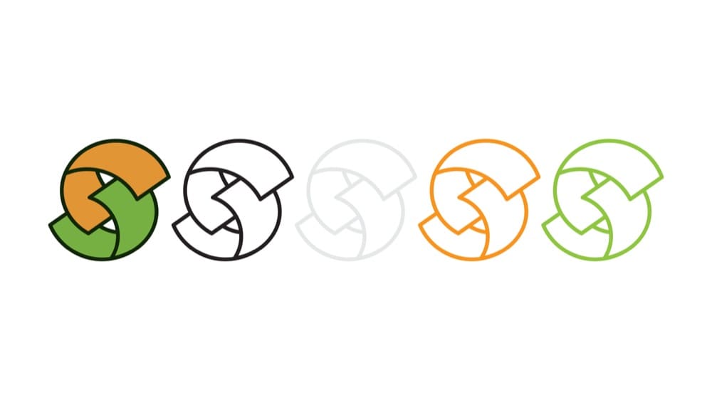 Send logo mark in colour, outline and single-colour variants
